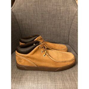 Timberland Groveton Moc Chukka Wheat Nubuck Leather Ortholite Boots Sz 8M, 9.5 W